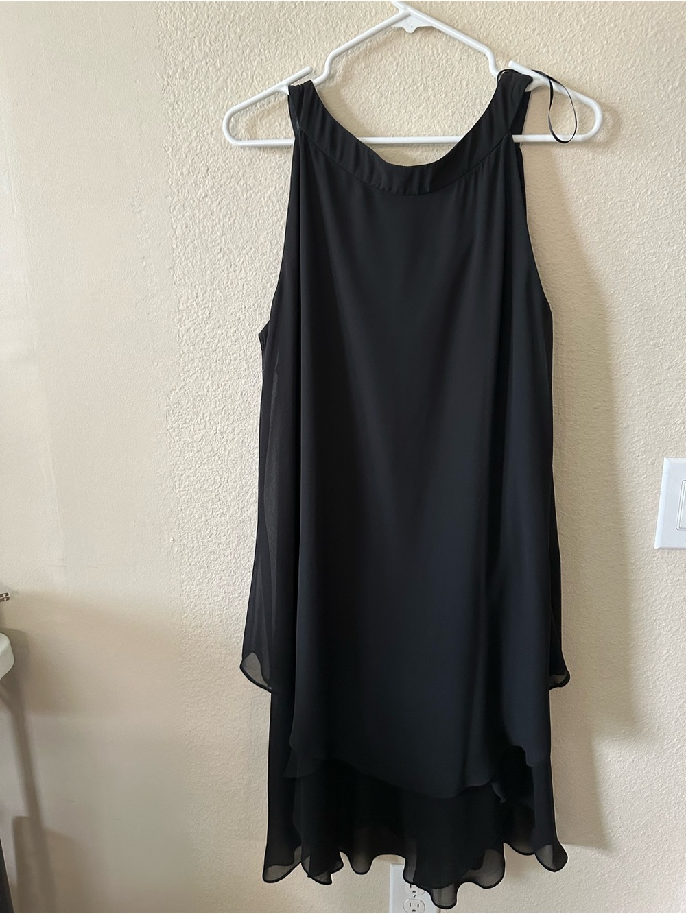 S. L. Fashions Black Embellished Neckline Sleeveless Dress size 16/ NWOT 1364 View 3